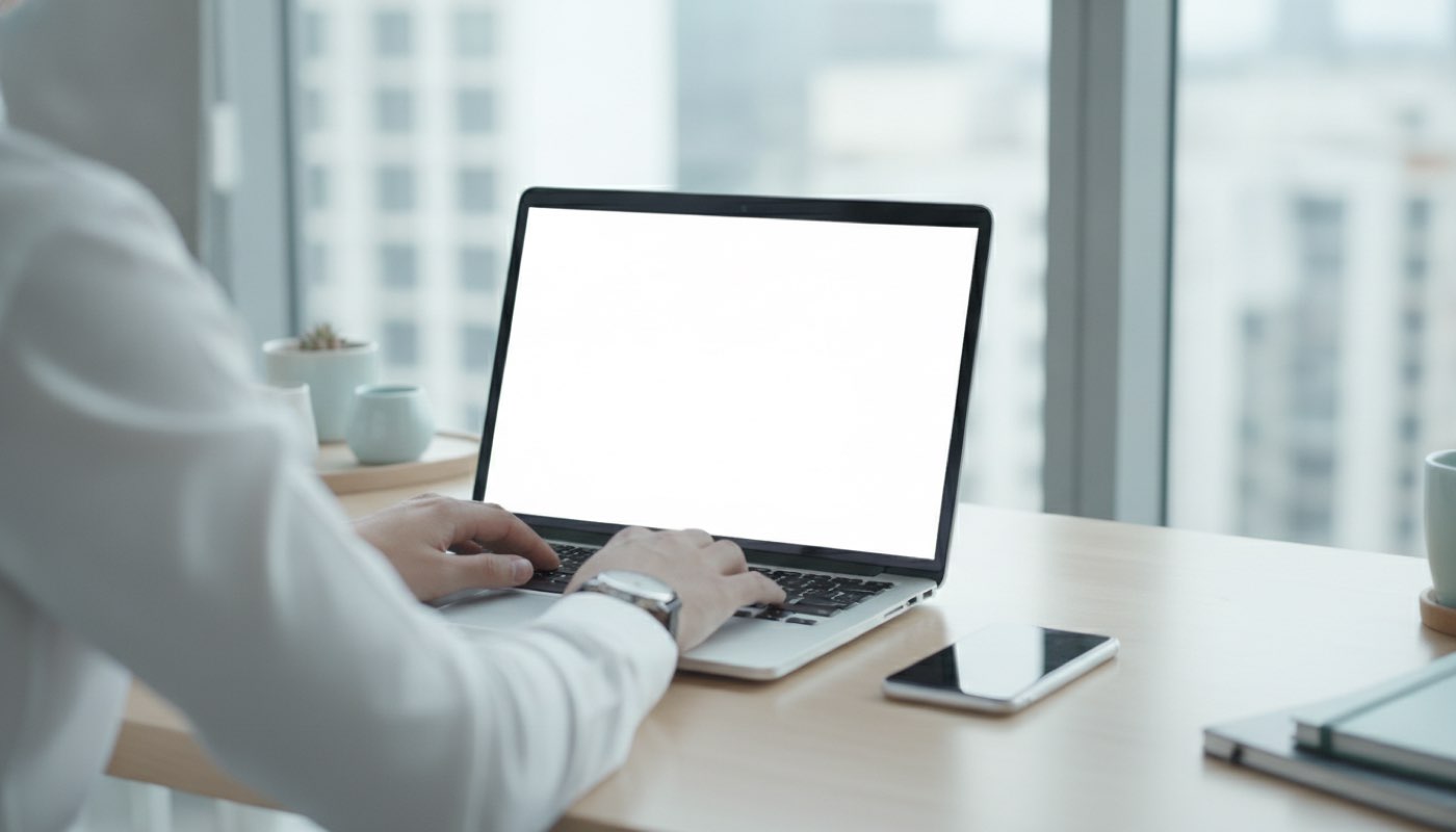Following the steps of an instant crypto exchange on a laptop